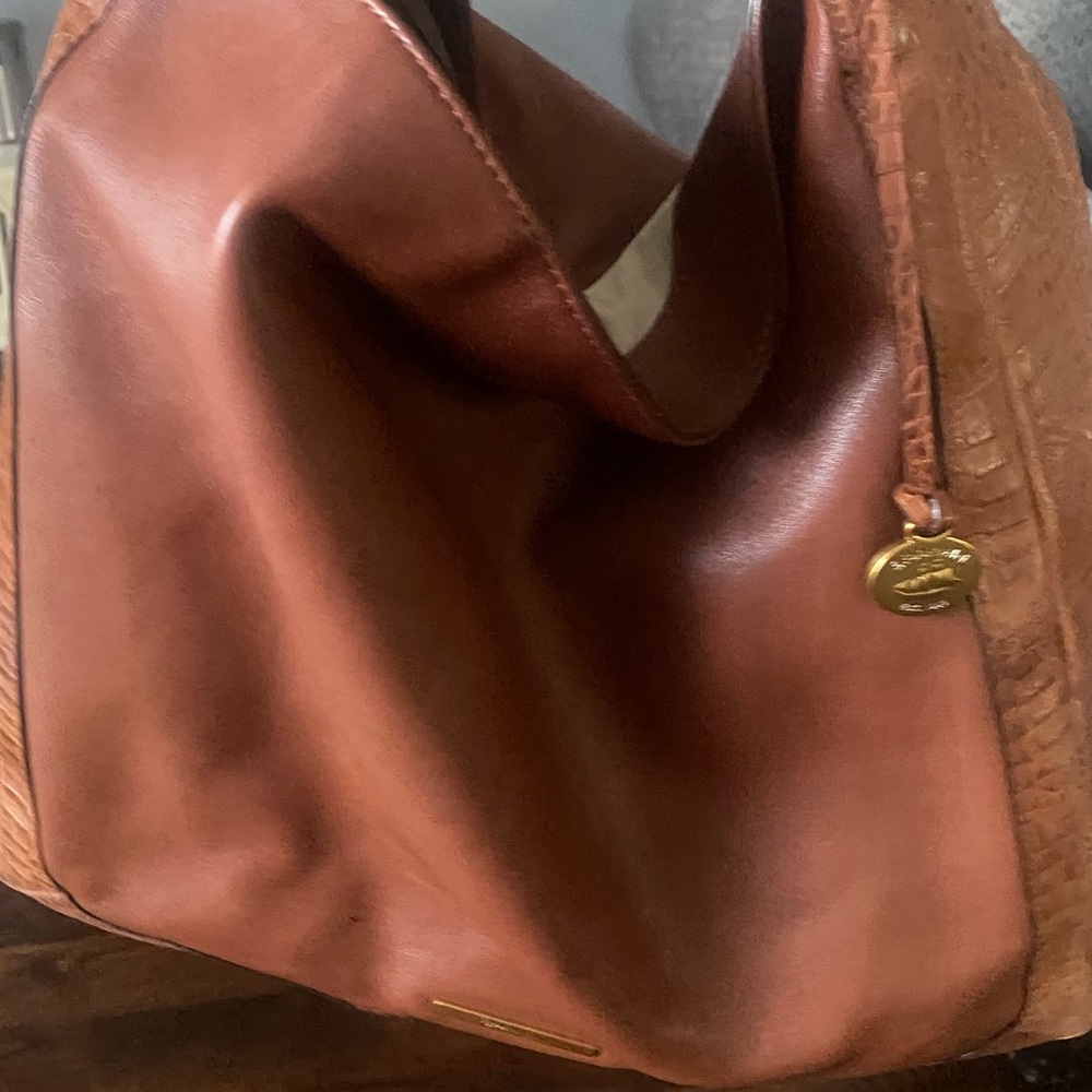 Elegant Brown Leather Hobo Bag